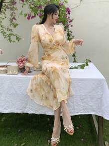 Dress Floral Print Chiffon