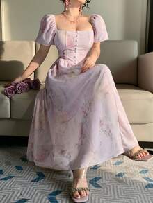 Dress French Floral Print