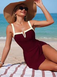 Dress Swim Lushoire Contrast