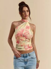 Top Solid Yellow Floral