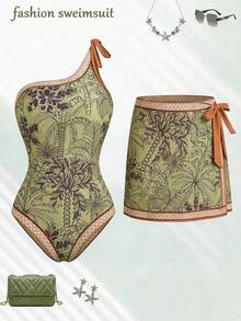 Skirt Tropical Floral Bird