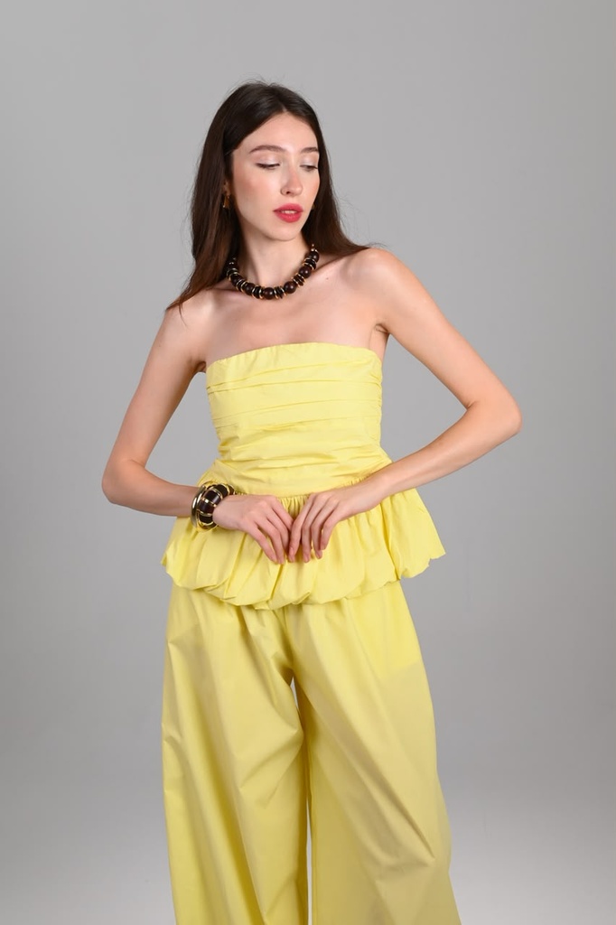Bright Yellow Strapless Set